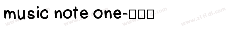 music note one字体转换
